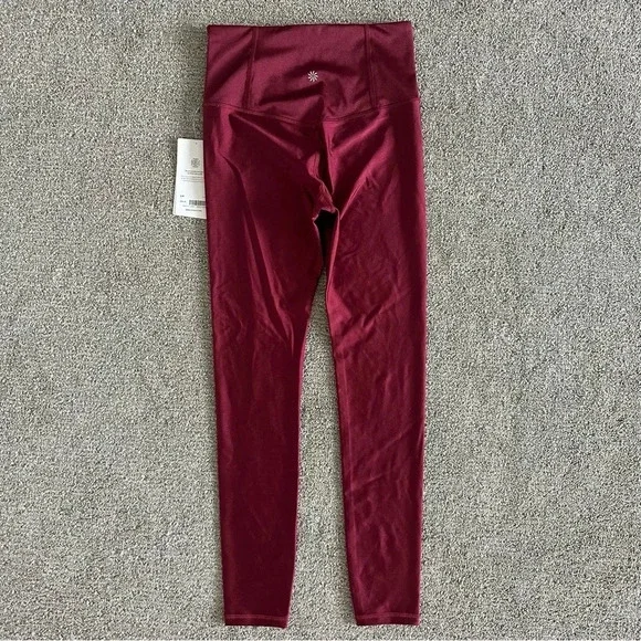 NWT Athleta Elation Shine Tight Red Shinmer Leggings Size Small - Picture 5 of 10